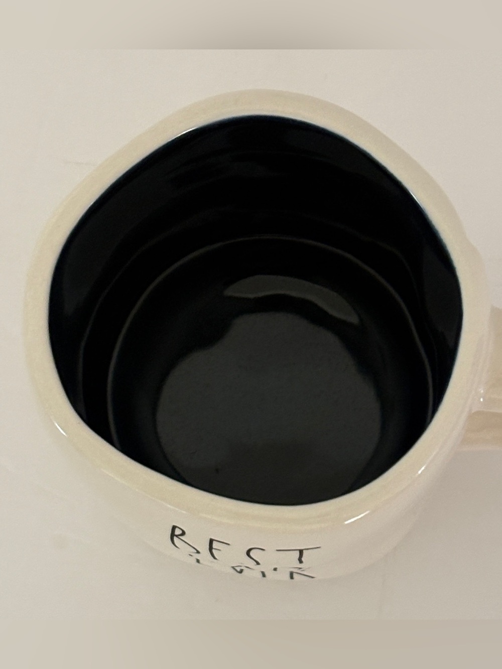 Rae Dunn “BEST DAD EVER” "SIMPLY THE BEST" creamy white ceramic 2 Piece mug Set - Picture 3 of 10